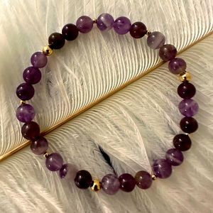 Chevron Amethyst Bracelet